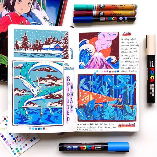 手账艺术 看绘画大神的手账本，美哭了！